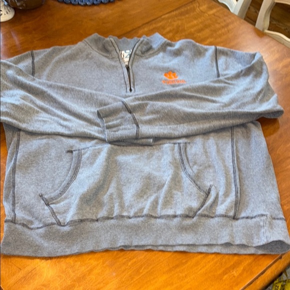 Clemson Gray Quarter Zip Sweat Shirt with Relaxed Fit - Picture 1 of 7